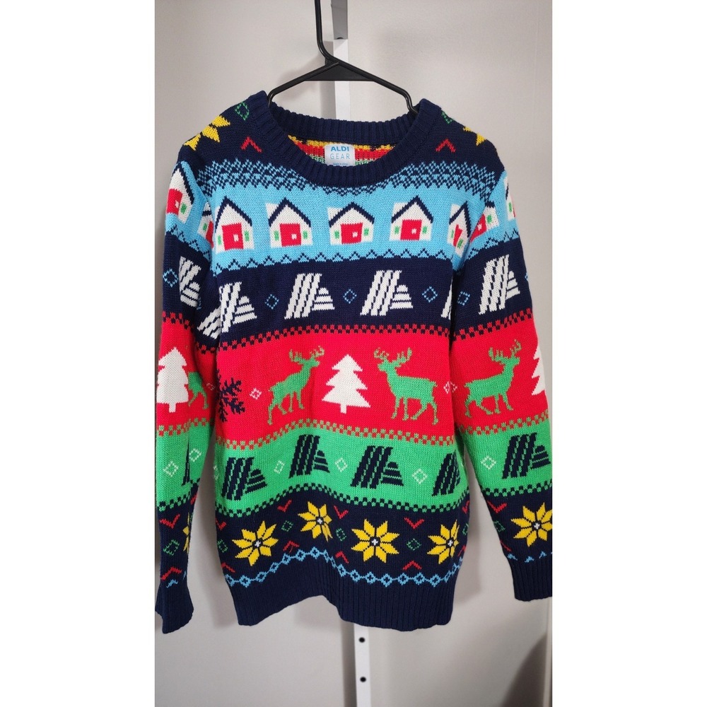 Aldi Gear Holiday Sweater Unisex Size Small‎ Ugly Christmas Sweater Pre-owned